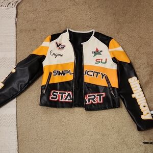 Black and Yellow Racing Jacket
